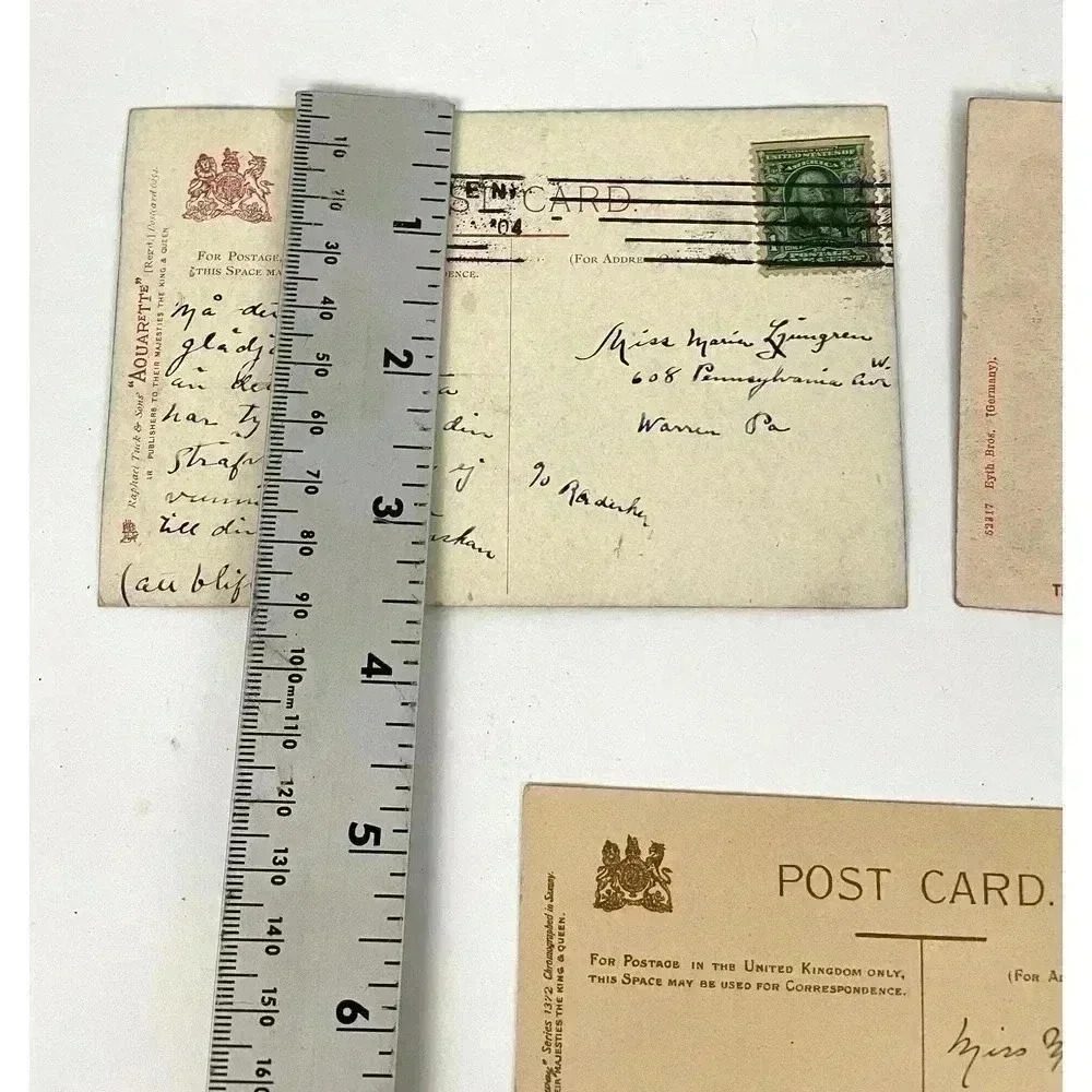 Antique Lot of 3 Postcards Unique Rare 1906 PA Color 1 Cent Stamped - Picture 6 of 7